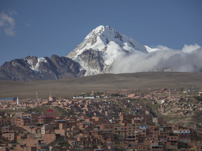 La Paz and Illimani Mountain